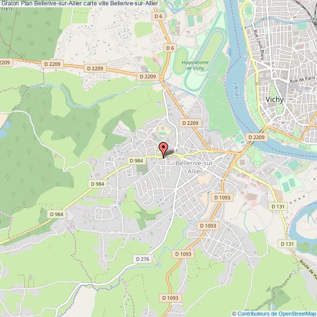 Plan BellerivesurAllier carte ville BellerivesurAllier