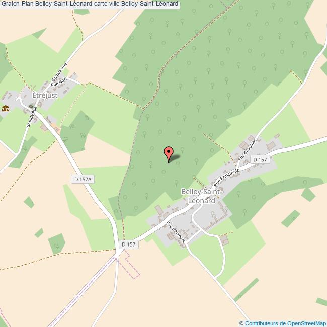 Plan BelloySaintLéonard carte ville BelloySaintLéonard