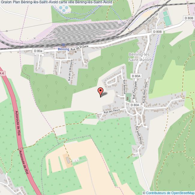 plan Béning-lès-Saint-Avold