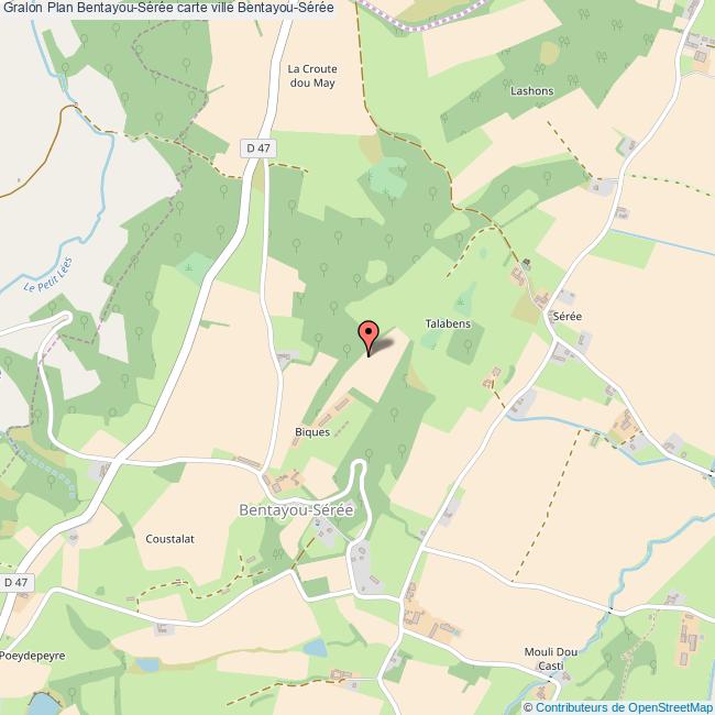Plan BentayouSérée carte ville BentayouSérée