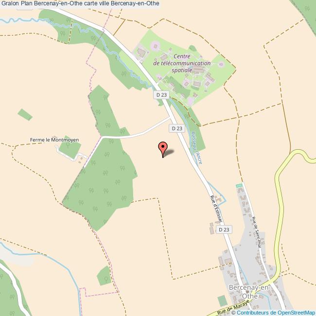 Plan BercenayenOthe carte ville BercenayenOthe