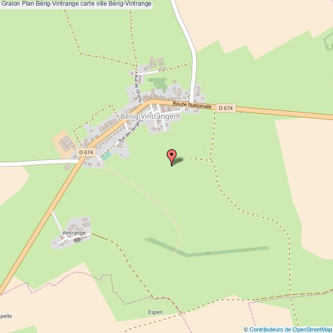 Plan BérigVintrange carte ville BérigVintrange