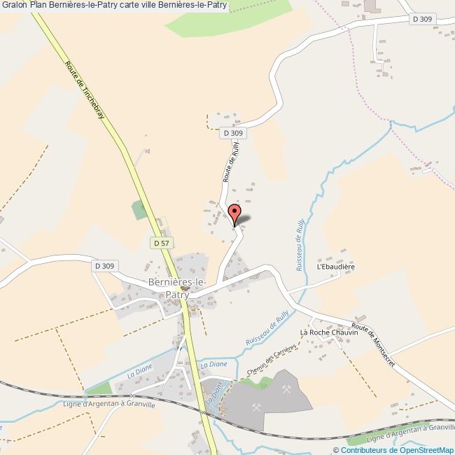 Plan BernièreslePatry carte ville BernièreslePatry