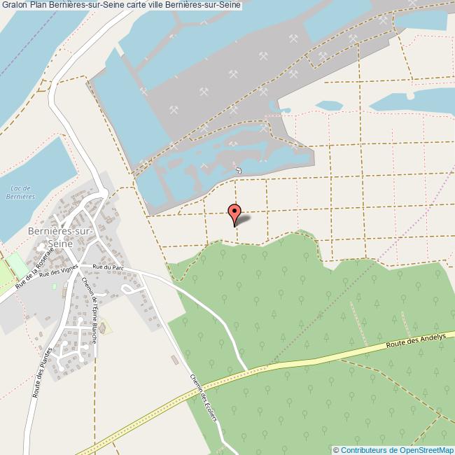 plan Bernières-sur-Seine
