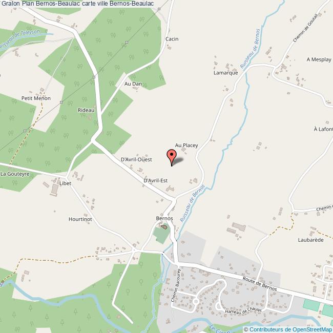Plan BernosBeaulac carte ville BernosBeaulac