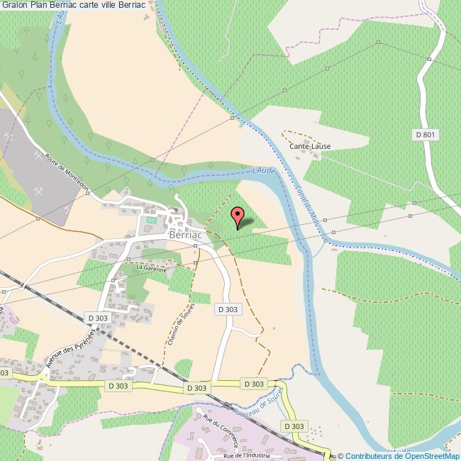 Plan Berriac carte ville Berriac