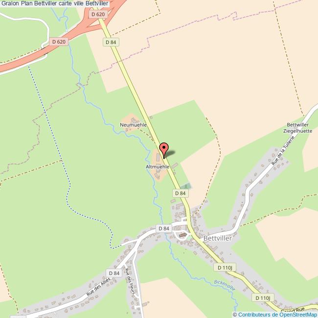 Plan Bettviller carte ville Bettviller