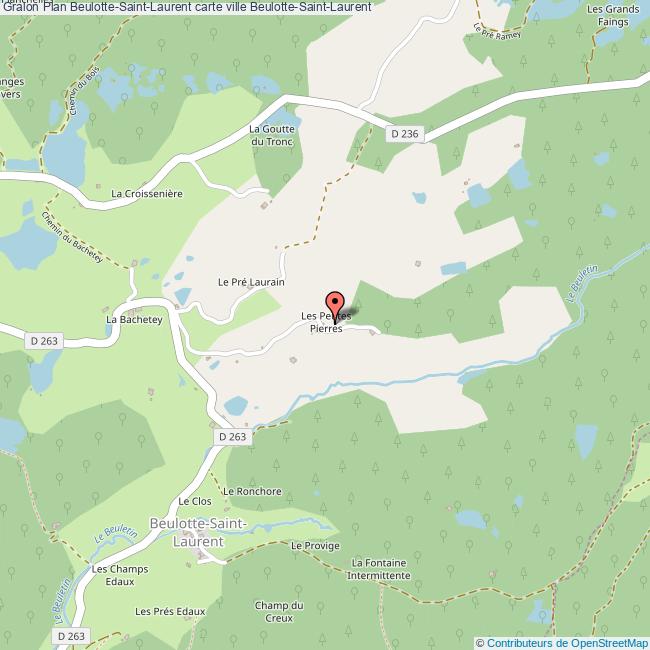 Plan BeulotteSaintLaurent carte ville BeulotteSaintLaurent