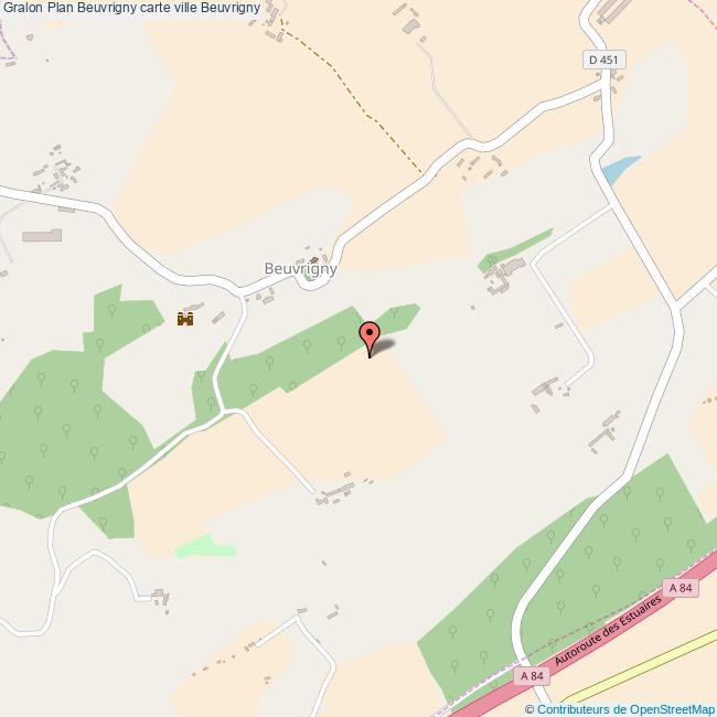 Plan Beuvrigny carte ville Beuvrigny