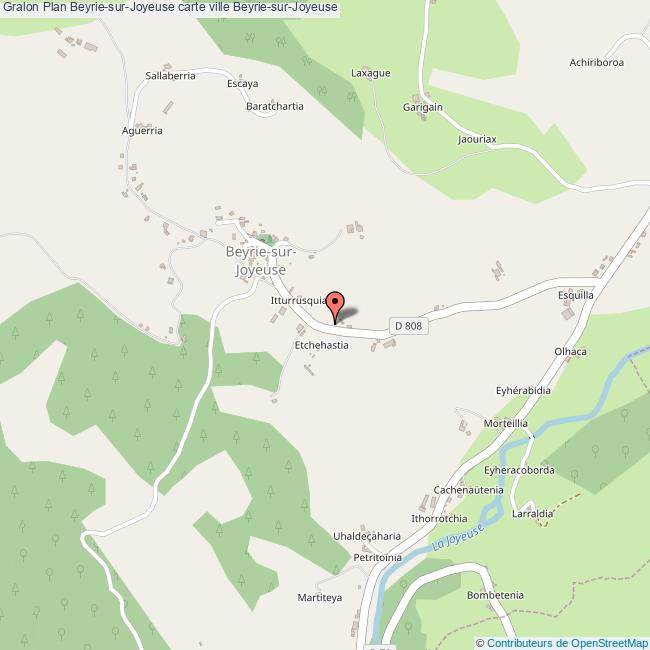 Plan BeyriesurJoyeuse carte ville BeyriesurJoyeuse