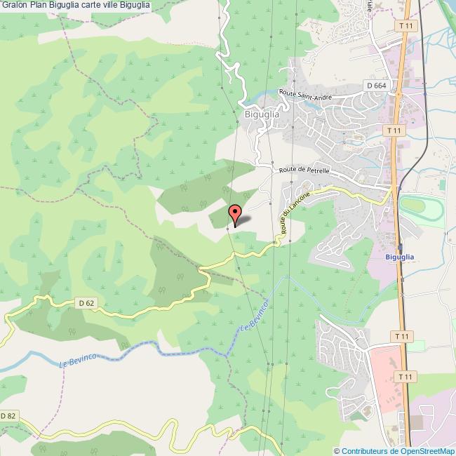 Plan Biguglia carte ville Biguglia