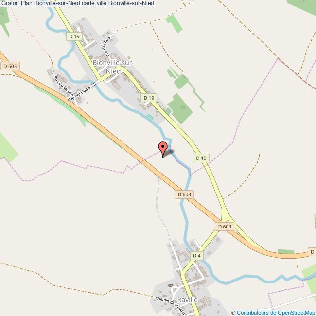 Plan BionvillesurNied carte ville BionvillesurNied