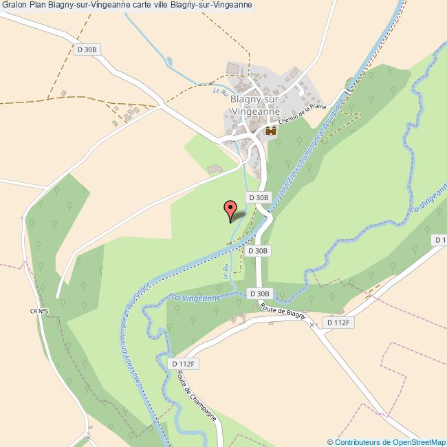 Plan BlagnysurVingeanne carte ville BlagnysurVingeanne