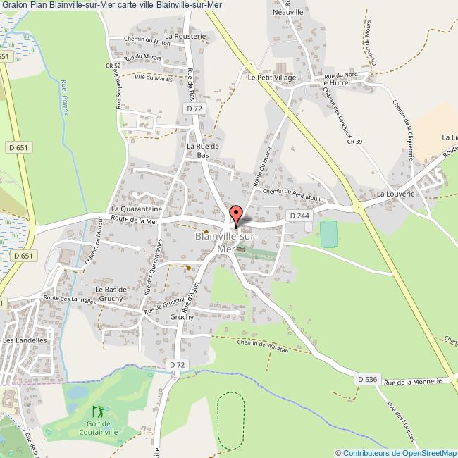 Plan BlainvillesurMer carte ville BlainvillesurMer