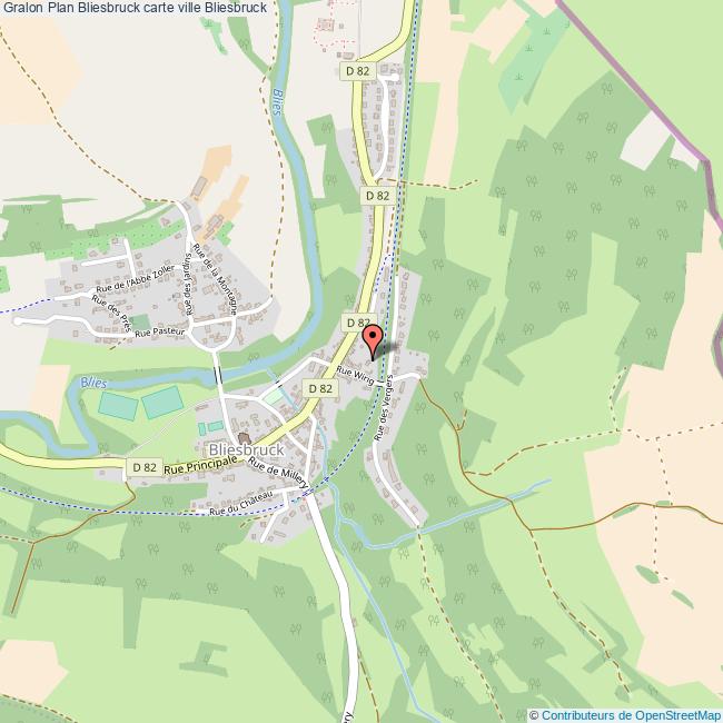 Plan Bliesbruck carte ville Bliesbruck