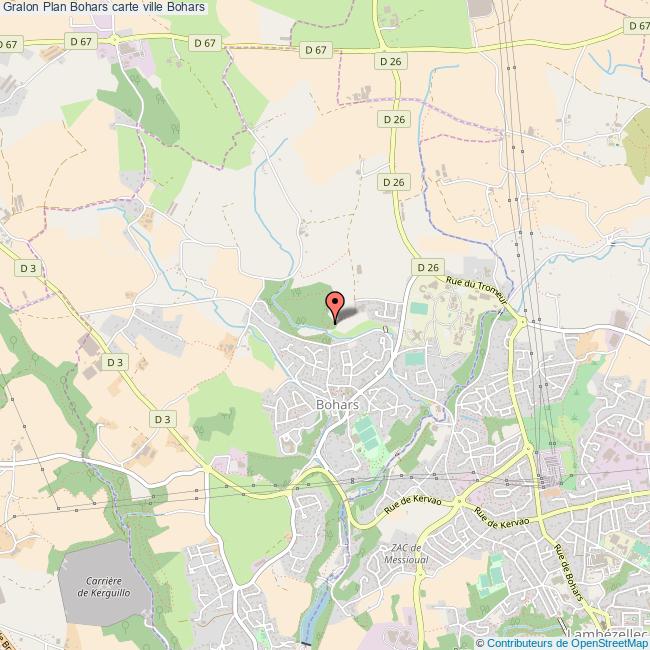Plan Bohars carte ville Bohars