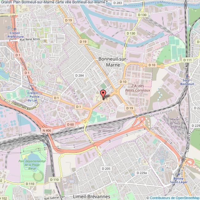 Plan Bonneuil-sur-Marne carte ville Bonneuil-sur-Marne