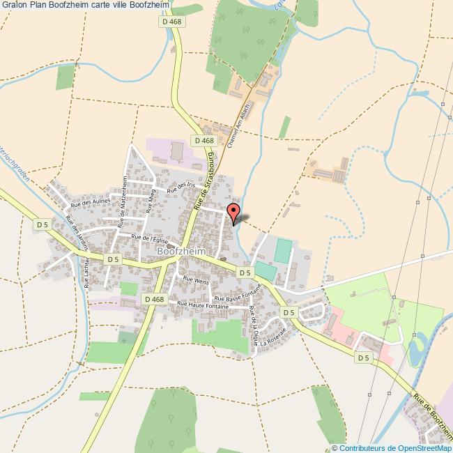 Plan Boofzheim carte ville Boofzheim