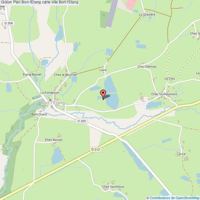 Plan Bortl'Etang carte ville Bortl'Etang