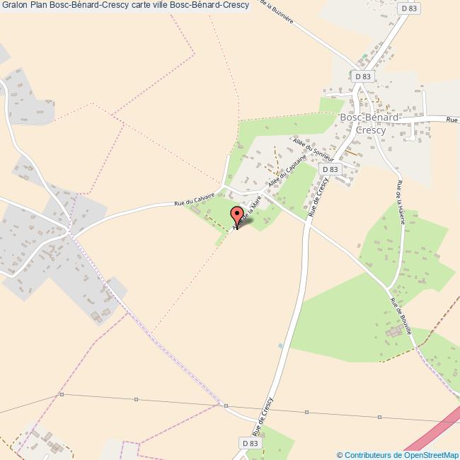 Plan BoscBénardCrescy carte ville BoscBénardCrescy