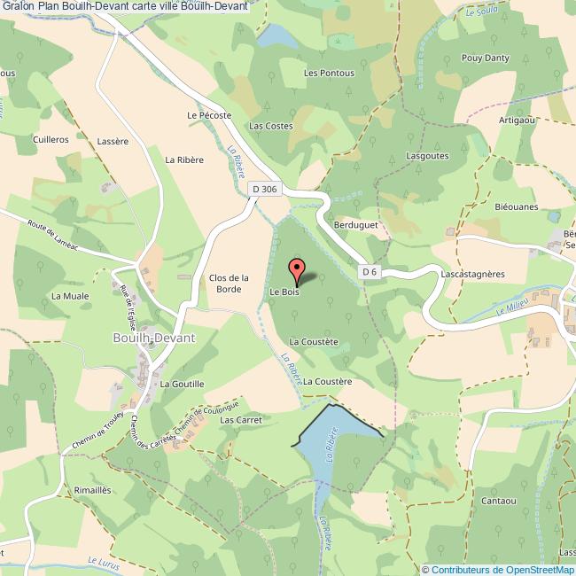 Plan BouilhDevant carte ville BouilhDevant