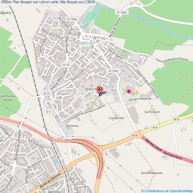 Plan BoujansurLibron carte ville BoujansurLibron Plan BoujansurLibron carte ville BoujansurLibron