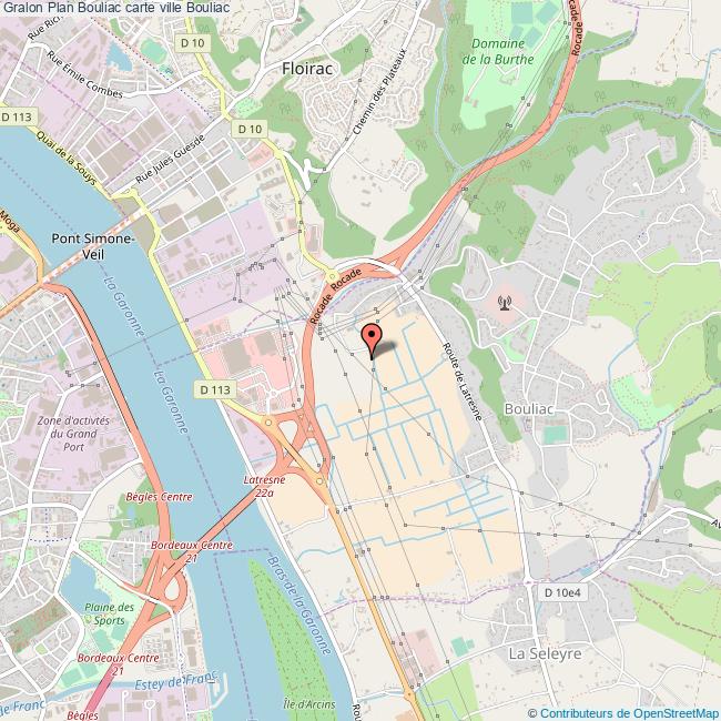 Plan Bouliac carte ville Bouliac