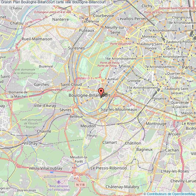 Plan BoulogneBillancourt carte ville BoulogneBillancourt