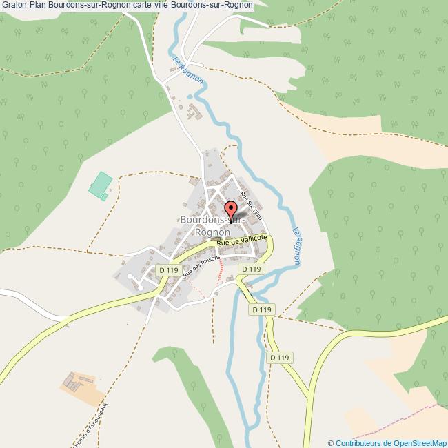 Plan BourdonssurRognon carte ville BourdonssurRognon
