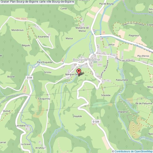 Plan BourgdeBigorre carte ville BourgdeBigorre