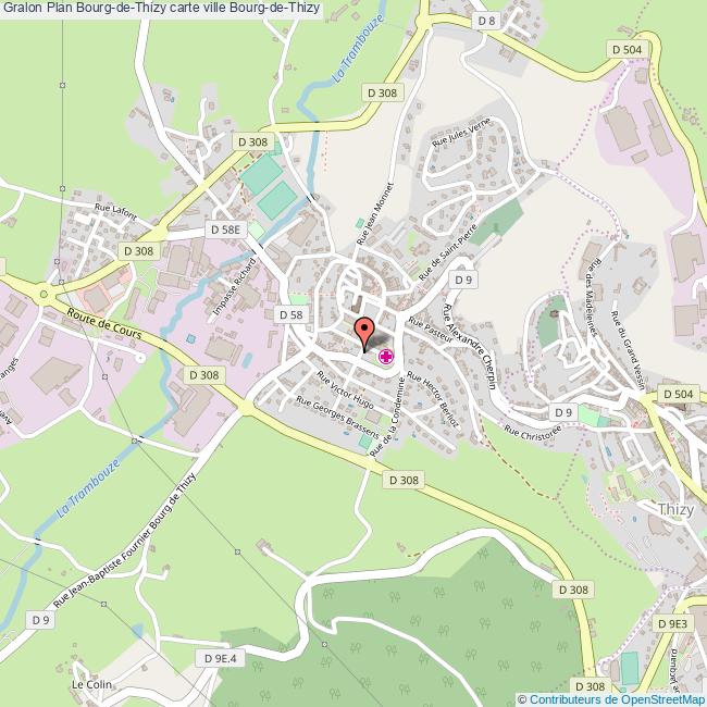 Plan BourgdeThizy carte ville BourgdeThizy