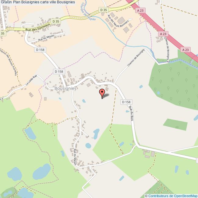 Plan Bousignies carte ville Bousignies