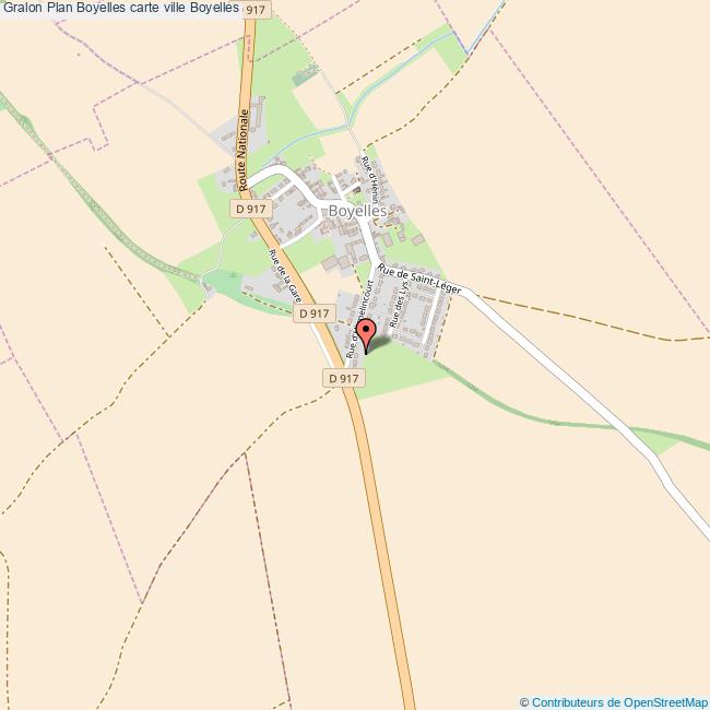 Plan Boyelles carte ville Boyelles
