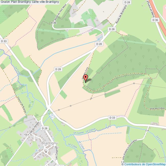 Plan Brantigny carte ville Brantigny