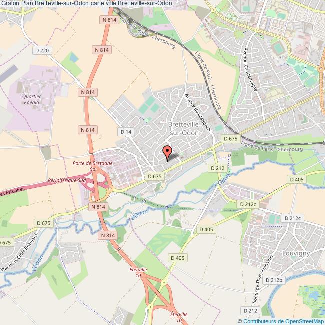 Plan BrettevillesurOdon carte ville BrettevillesurOdon