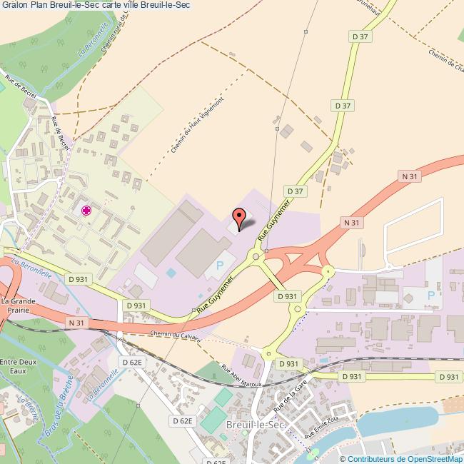 Plan BreuilleSec carte ville BreuilleSec