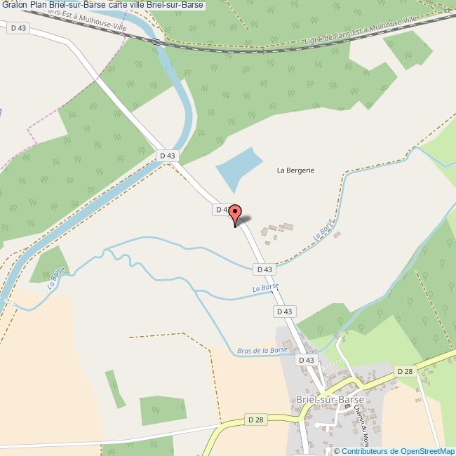 Plan BrielsurBarse carte ville BrielsurBarse
