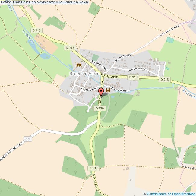 Plan BrueilenVexin carte ville BrueilenVexin