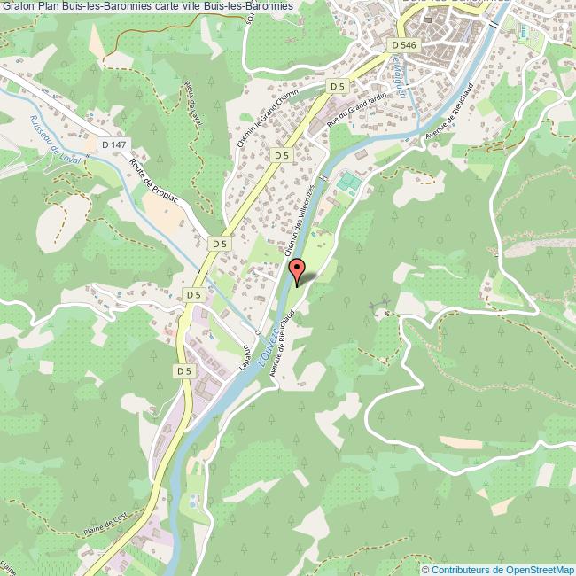 Plan BuislesBaronnies carte ville BuislesBaronnies