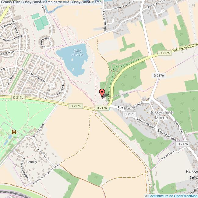 Plan BussySaintMartin carte ville BussySaintMartin