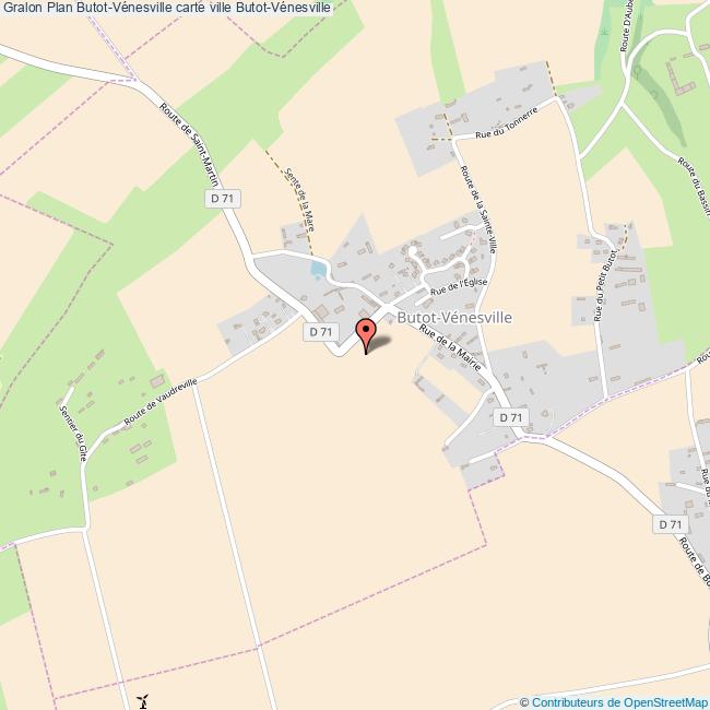 Plan ButotVénesville carte ville ButotVénesville