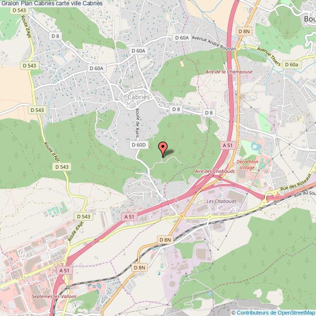 Plan Cabriès carte ville Cabriès