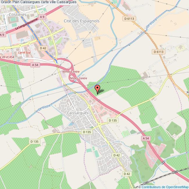 Plan Caissargues carte ville Caissargues