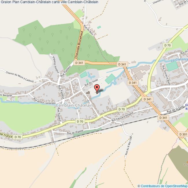Plan CamblainChâtelain carte ville CamblainChâtelain