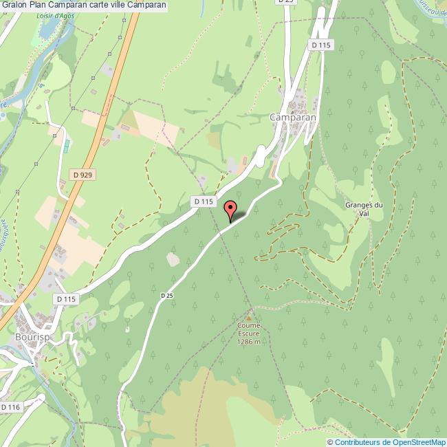 Plan Camparan carte ville Camparan