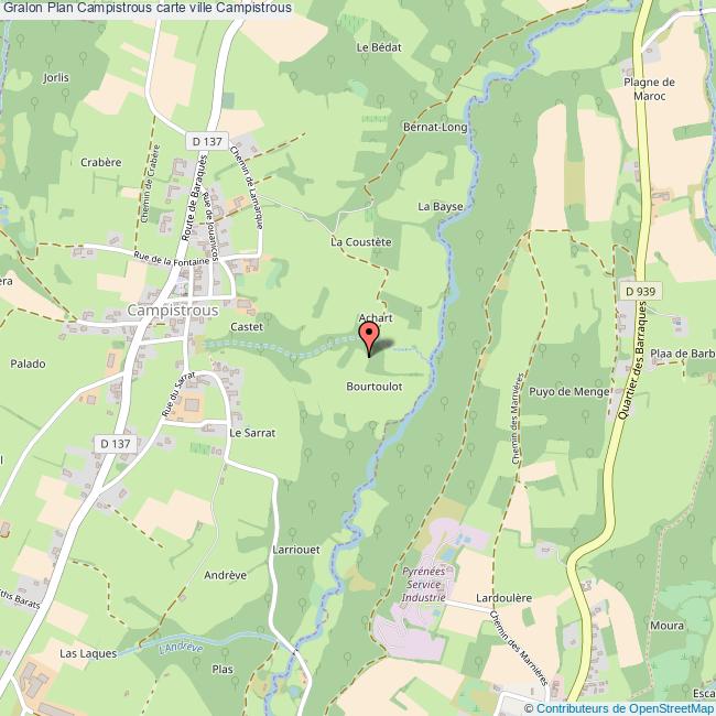 Plan Campistrous carte ville Campistrous