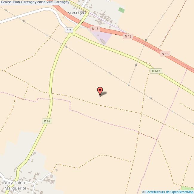 Plan Carcagny carte ville Carcagny