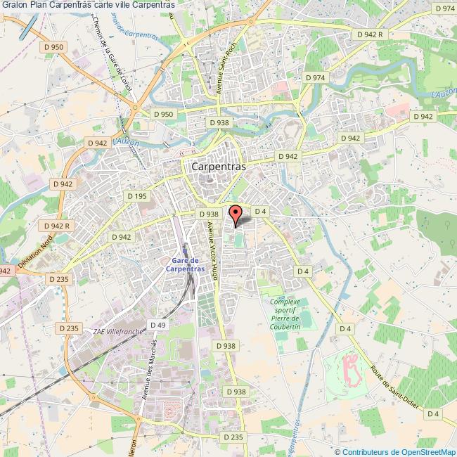 Plan Carpentras carte ville Carpentras