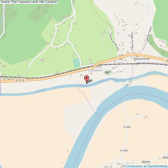 Plan Casseuil carte ville Casseuil