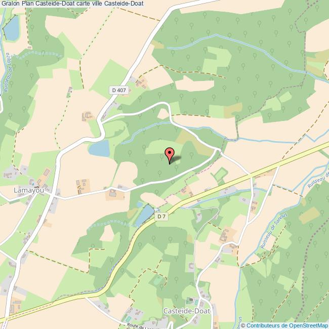Plan CasteideDoat carte ville CasteideDoat